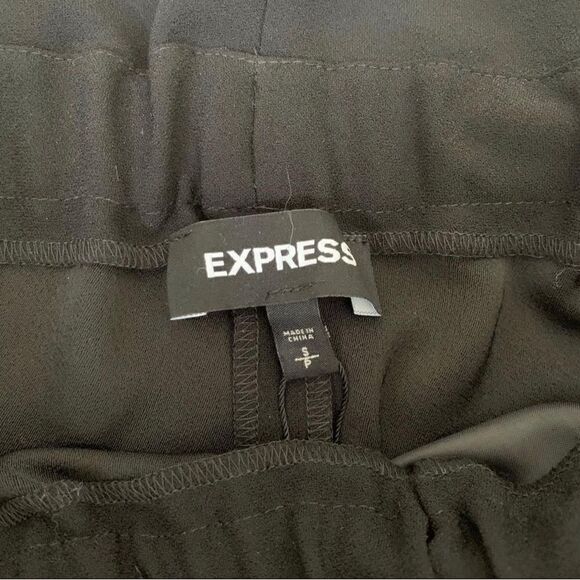 🔮 EXPRESS | Black Professional Paper Bag Skirt Size Small - Picture 2 of 3